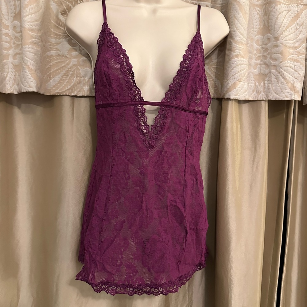 Victoria's Secret Plum Lace Chemise